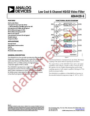 ADA4420-6ARQZ-R7 datasheet  